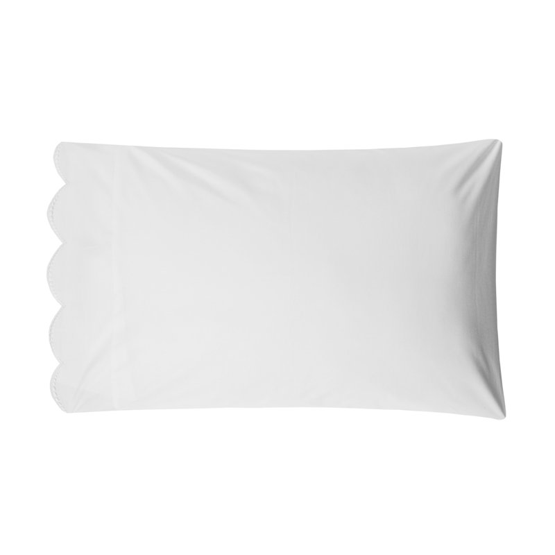 Nazaré 100% Cotton Percale Sheet Set, white-white, Queen