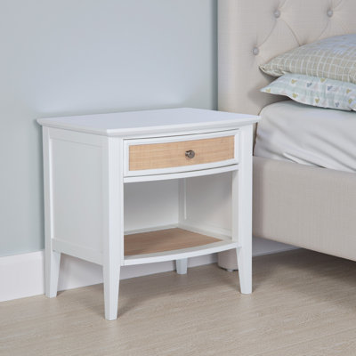 Gilligan Sophisticated Gilligan 1-Drawer Nightstand Bedside Table White