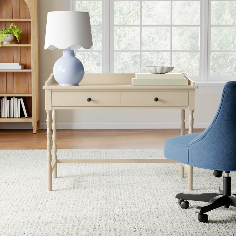 Mia Writing Desk with Drawers, Sand