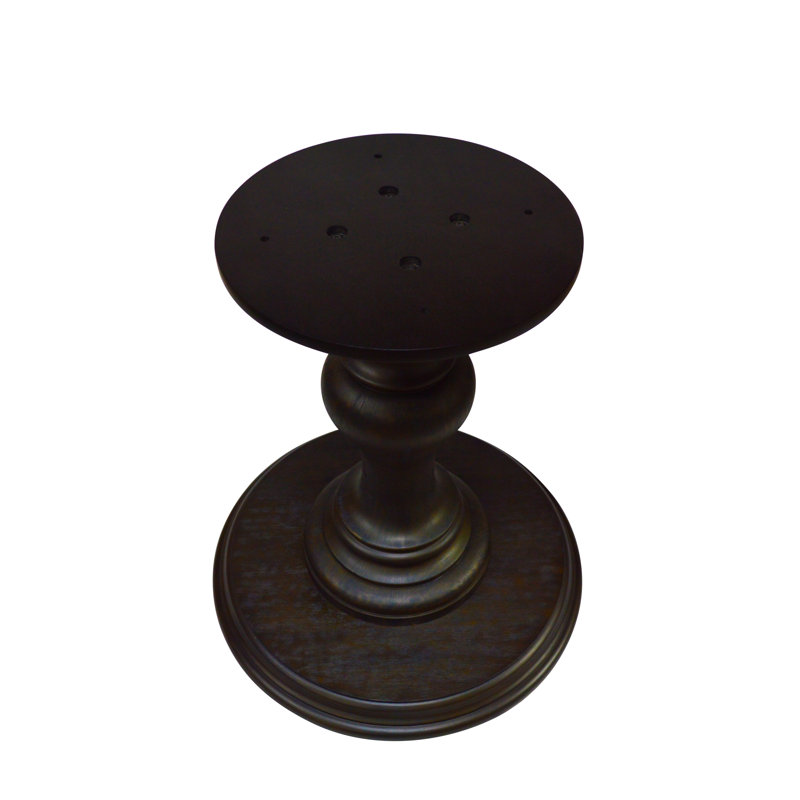 Ignasas Pedestal Table Base, 29" Tall, Brushed Brown