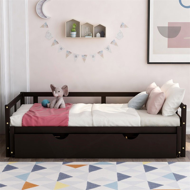 Twin To King Size Extending Daybed With Trundle, Espresso