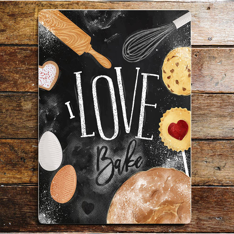 Food & Beverage Wall Decor on Metal, 20cm H x 15cm W