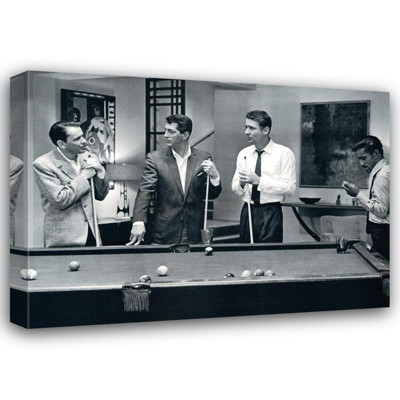 Jeu de rat jouant au billard IMA-U465, H 34 po x l 48 po