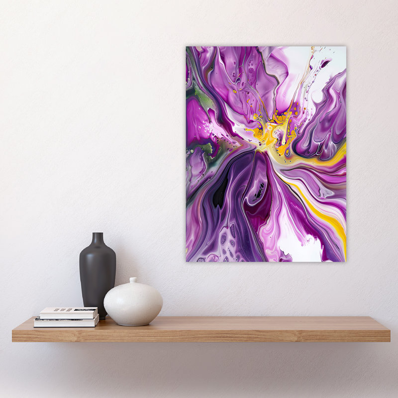 Purple Modern Liquid Paint Painting Wall Art Print