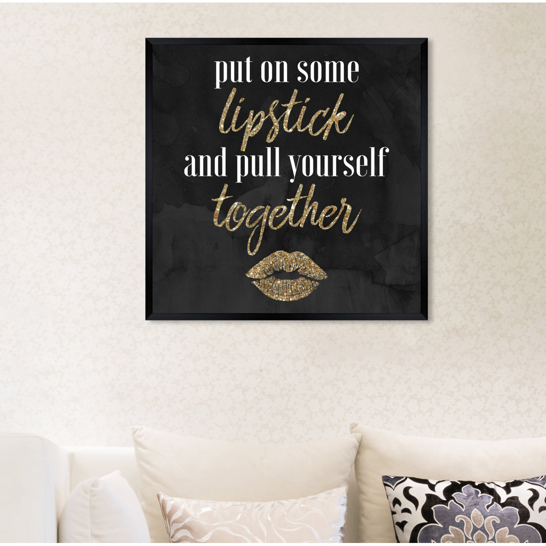 Put on Some Lipstick - Typography Print