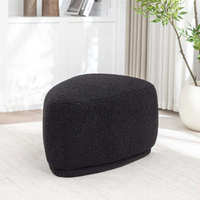 Sam Faux Fur Upholstered Ottoman