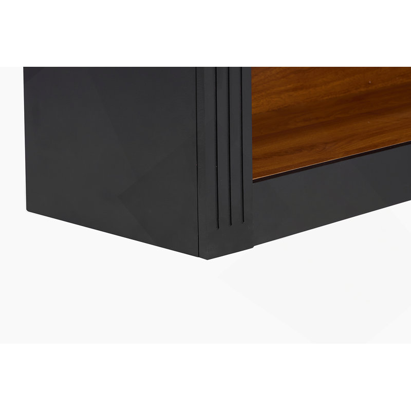Bibliothèque, bibliothèque haute à 4 tablettes, bibliothèque arquée à plancher en bois de 45,66 po, grand rangement pour bibliothèque, chambre à coucher et salon (noir)