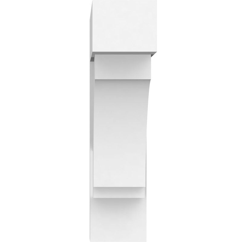 Support standard en PVC de qualité architecturale avec extrémités en bloc, H 20 po x l 5 po x P 20 po