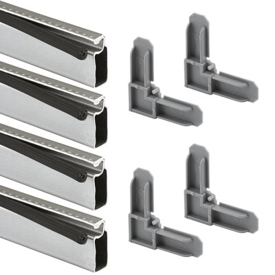 Aluminum Screen Frame Kit, 5/16 inch x 3/4 inch x 36 inch, Gray, Set of 1