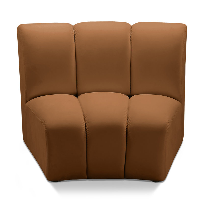 Dabir Velvet Slipper Chair, Saddle Velvet