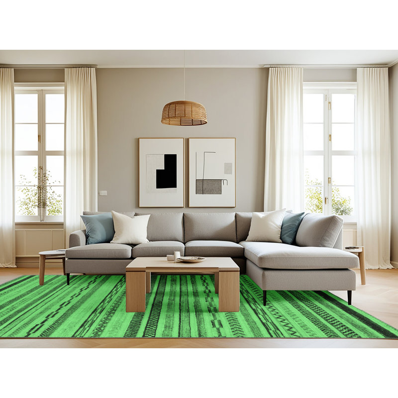 Kemaree Washable Geometric Indoor Rug, Rectangle 8' x 10'