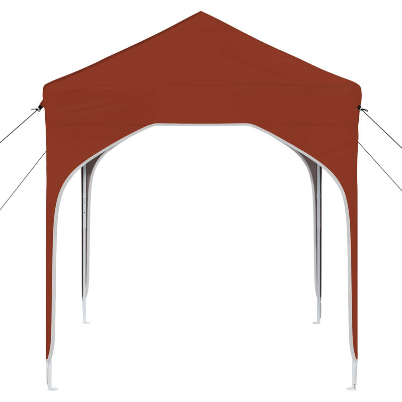 vidaXL Pop-up Party Tent 210D Oxford with Silver Coating Event Canopy Outdoor, 194cm W x 194cm D, Red