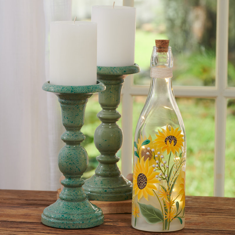 11.8"H Tuscan Sun Bottle Lighting
