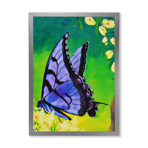 Gracie Oaks Elegant Purple Butterfly Portrait Elegant Butterfly ...