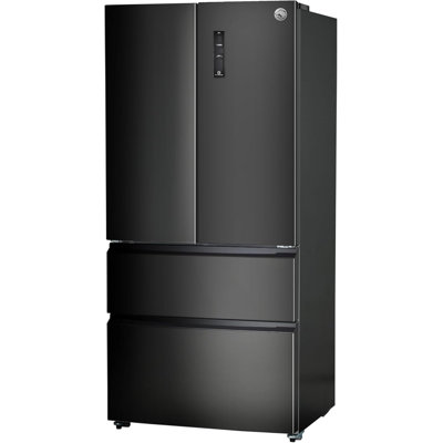 Commercial Cool 18.9 Cu. Ft. French Door Refrigerator, 33 Inch Wide Refrigerator with 2 Bottom Mount Freezer Drawers, Frost Free, LED Lighting, Digital Temperature Control, CCRF1890KB, Black