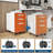 Metal Filing Cabinet with Lock, 3 Drawer Filing Cabinet with Wheels, Mobile Filing Cabinets-129546561