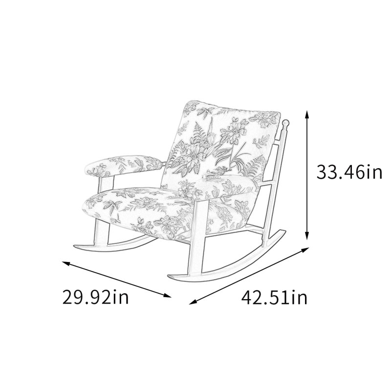 Chaise berçante rétro de salon simple