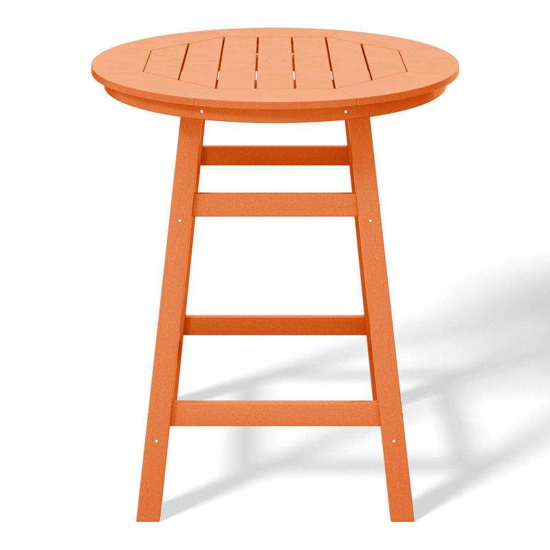Table de bar d'extérieur ronde 34,9 po Laguna, Orange