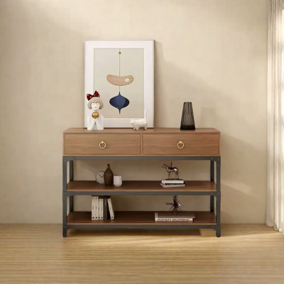 Industrial Style Console Table with Drawers