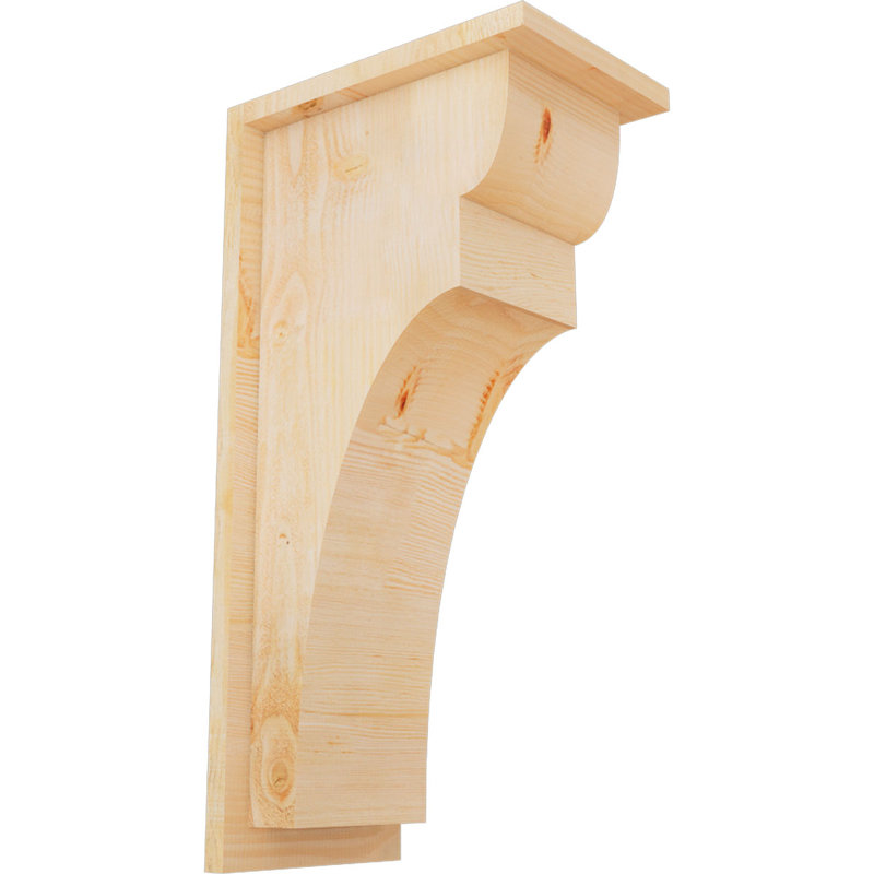 Yorkshire Yorktown avec plaque arrière, H 24 po x l 8 po x P 12 po, Sapin de Douglas, Sciage brut