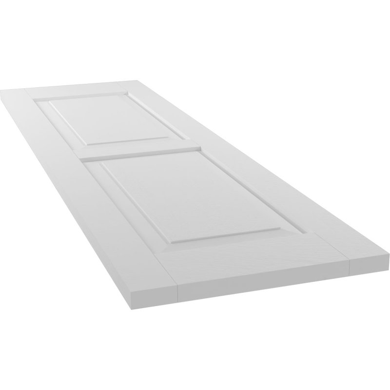 Deux volets à panneaux surélevés Americraft (par paire), Blanc, 53", 15"