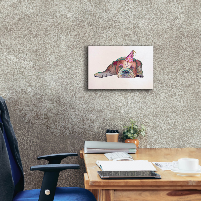  «Party's Over» par Bebe Keith, art mural sur toile, 18 po x 12 po