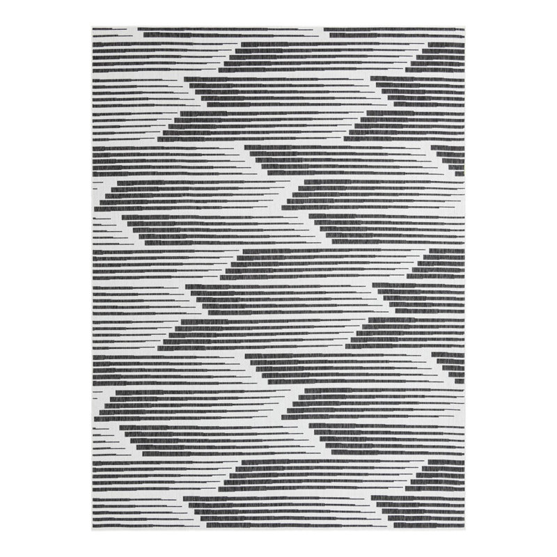 Geometric Indoor / Outdoor Rug, Rectangle 9' x 12'