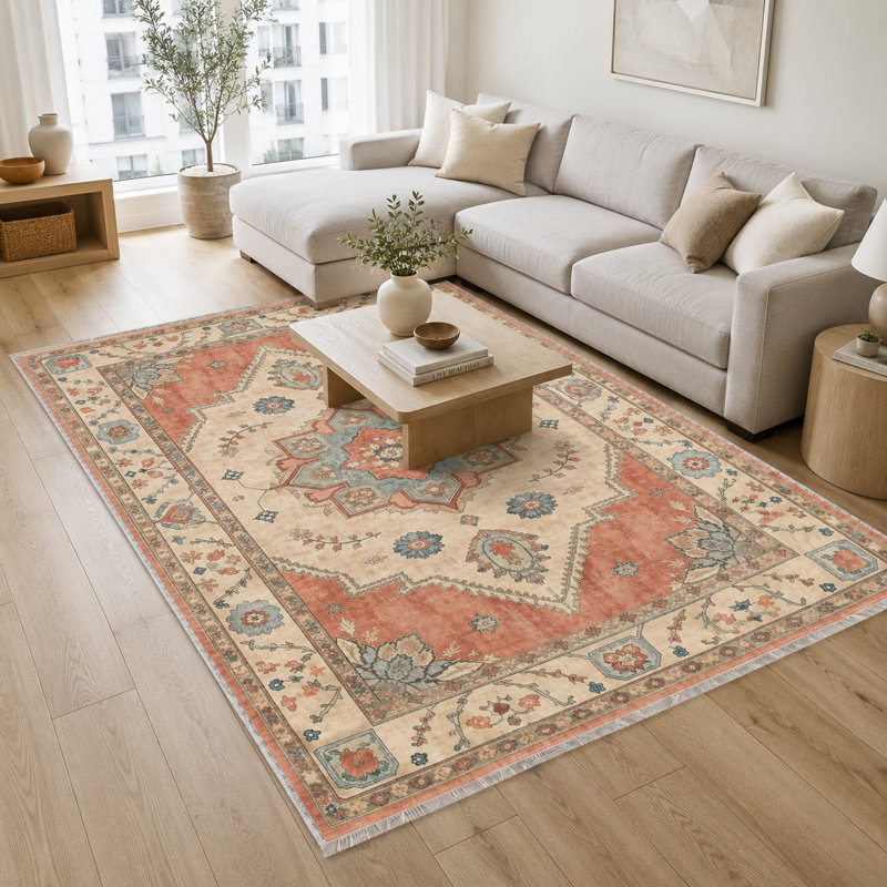 Vintage Look Cotton and Chenille Flatweave Area Rug, 200 x 300 cm