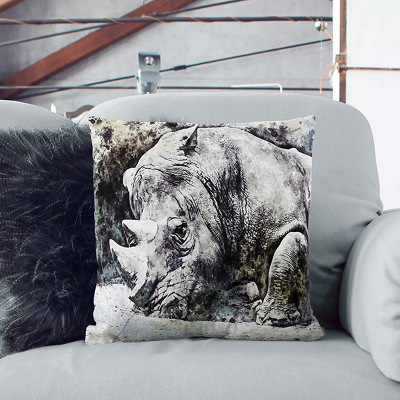 Square Throw Cushion, 40cm H x 40cm W x 15cm D