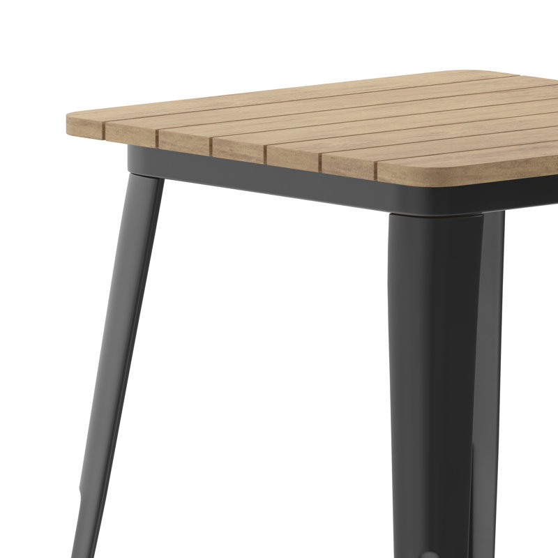 Table de restaurant commerciale intérieure / extérieure en polyester Harewood, L 23,5 po x L 23,5 po