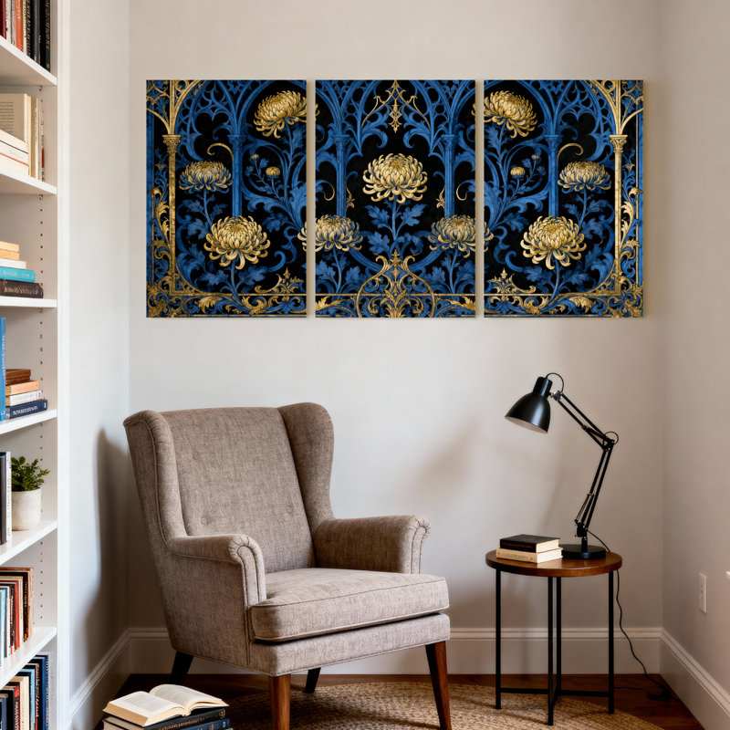 Plantes et fleurs, ensemble de 3 impressions sur toile, H 24 po x l 16 po