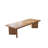 94.49"Simple solid wood rectangular natural-color conference table
