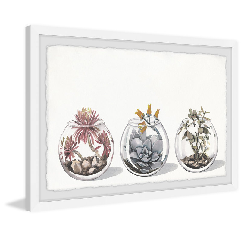 Delicate Planters - Single Picture Frame Painting, 38cm H x 45cm W