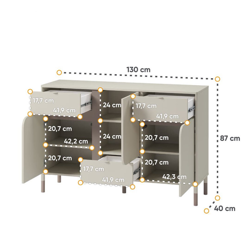 Adriennie 130cm Sideboard