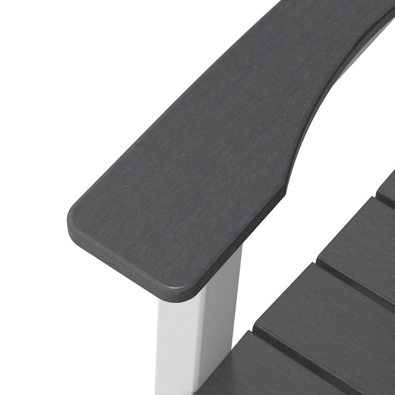 Hdpe Outdoor Adirondack Bar Chair, Gray