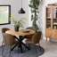 Jad Round Dining Table with Steel Base