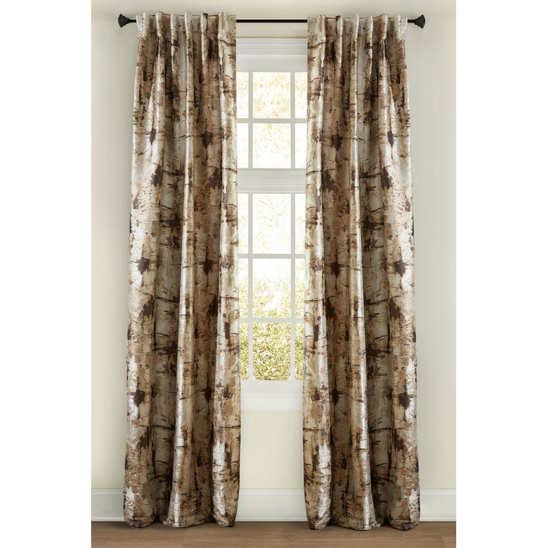 Mirage Room Darkening Curtain, 50" W x 108" L, Mocha