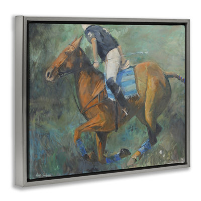 Polo Rider in Dynamic Motion Floating Frame, design by Jadei Graphics
