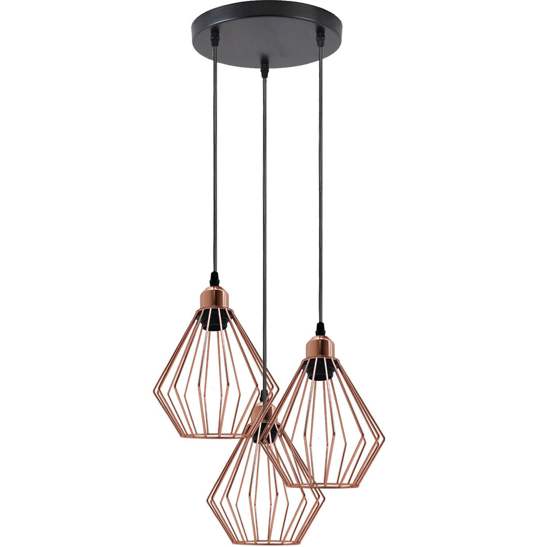 Busse 3 - Light Rose Gold Cluster Pendant
