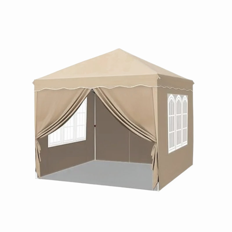  Steel Party Tent, Khaki, 10 ft. x 10 ft. D