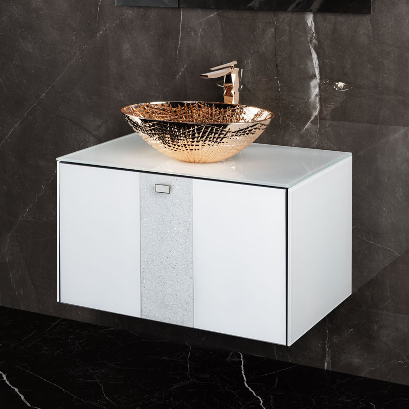 Diamante 20.8'' L Bathroom Sink, Silver