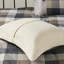 7 édredon neutre à chevrons pour très grand lit, motif à carreaux Buffalo, couvre-lit, taies décoratives, coussins décoratifs, jupe de lit, lavable à la machine, 7 pièces, teinté, rembourré, avec coussins et