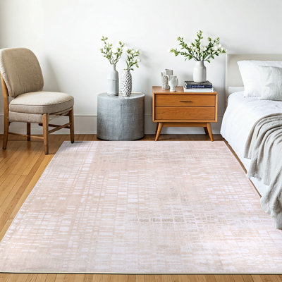 Bungalow Rose Machine Washable Area Rug, Soft & Durable, Non-slip Backing, Stain Resistant Rug For Bedroom, Living Room, Dining Room, High Traffic Areas, Eco- Friendly GRS Certified.