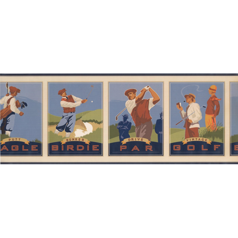 Bordure de papier peint L 0,75 pi x l 180 po Golf