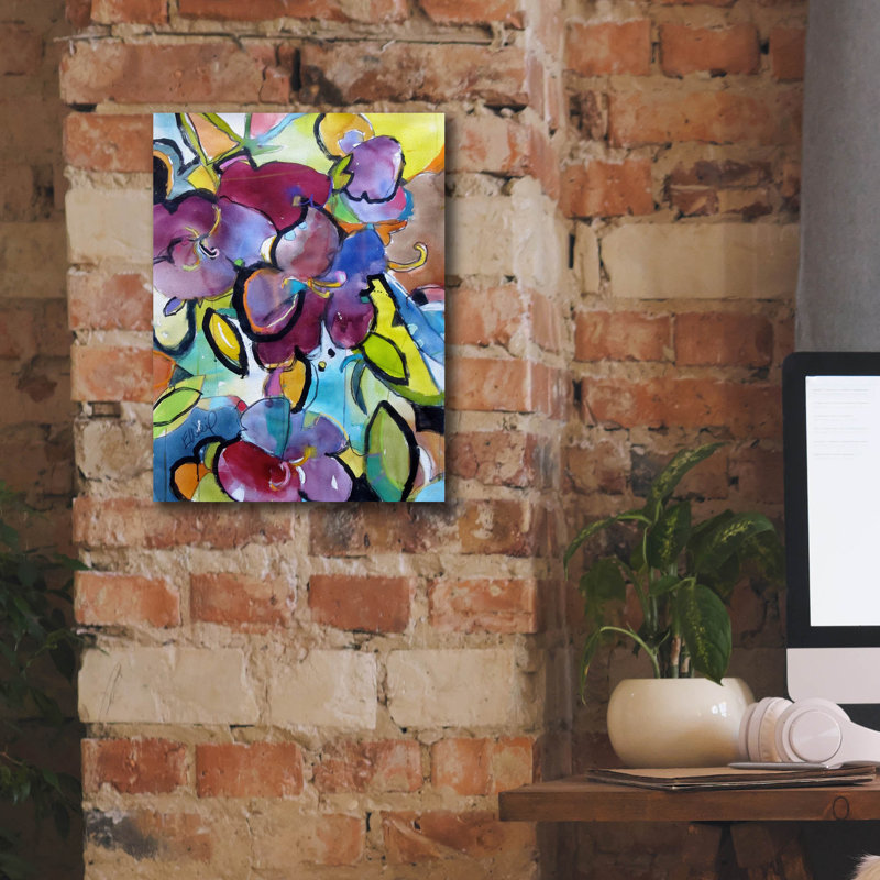 «Winter Purple» par Emily Weil, art mural sur toile, H 16 po x l 12 po x P 0,75 po