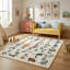 Tapis blanc / beige pour enfants de 8 pi x 11 pi (7 pi 7 po x 10 pi 10 po) Atlas Branch-84893801