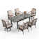 Sutiya 6 - Person Rectangular Extendable Outdoor Dining Set with 2 Swivel Chairs & Cushions