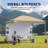 CROWN SHADES 10 Ft. W x 10 Ft. D Steel Pop-Up Canopy with Center Lock, Storage Pocket Sidewall, and Carry Bag, Beige-108162897