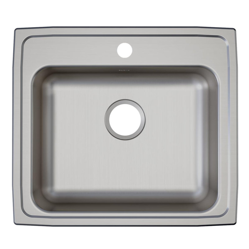 Évier de cuisine à montage sur plan L 22 po x l 19,5 po Lustertone Classic, 4 trous