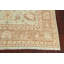 Tapis vert / beige / brun en laine noué à la main de conception unique 8 pi 9 po x 12 pi 11 po